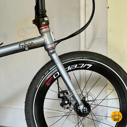 folding bike Fnhon Gale compact fold design battleship grey urban commuting bicycle