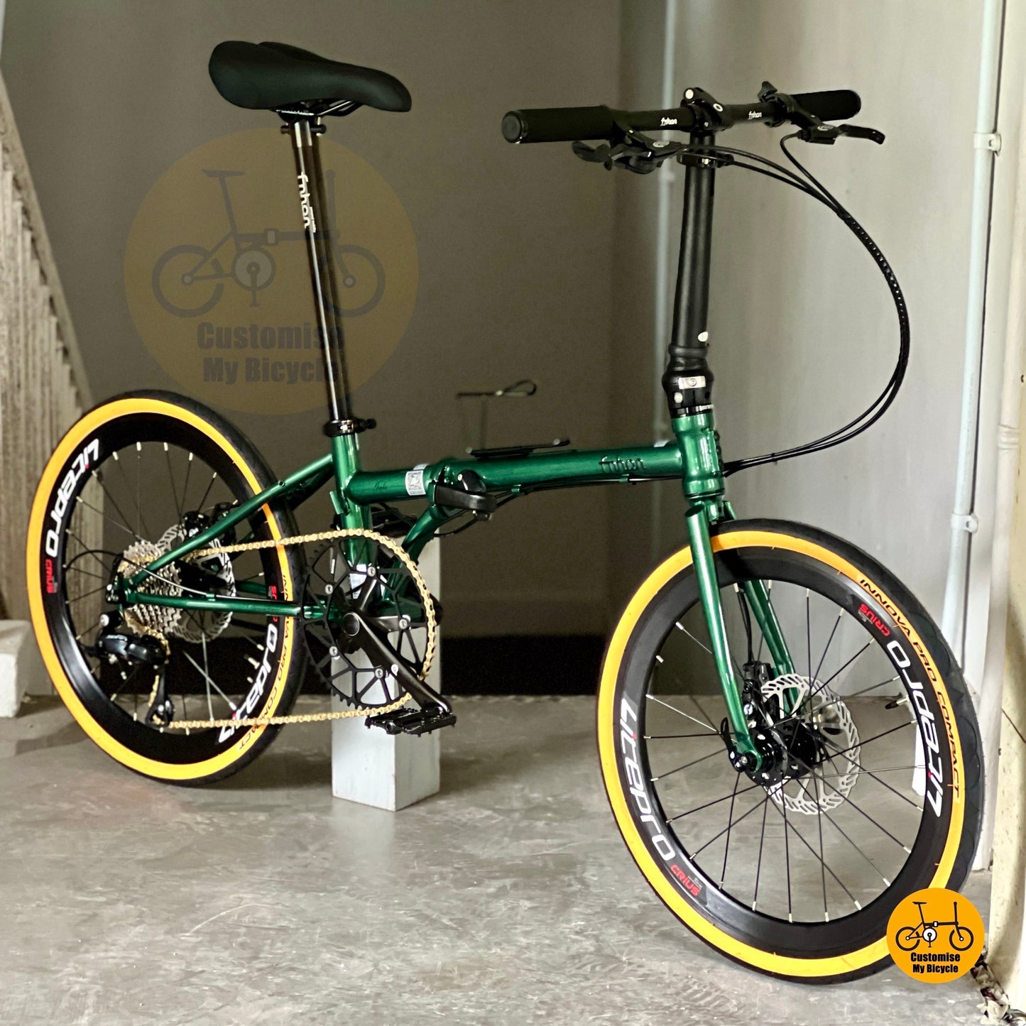 Fnhon Gale 22 Inch Urban Folding Bicycle Shimano 9 Speed Disc Brake City Riding
