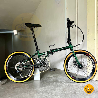 Fnhon Gale 22 Inch Foldable Bike Chromoly Frame Aero Wheels Smooth Commuting
