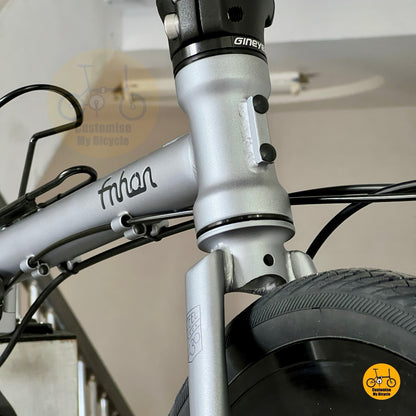 Close up of battleship grey Fnhon Gust 18" (16" 349) with front block holes