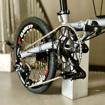 Fnhon Gust 16" Battleship Grey folding bike with Mechanical wired disc brake