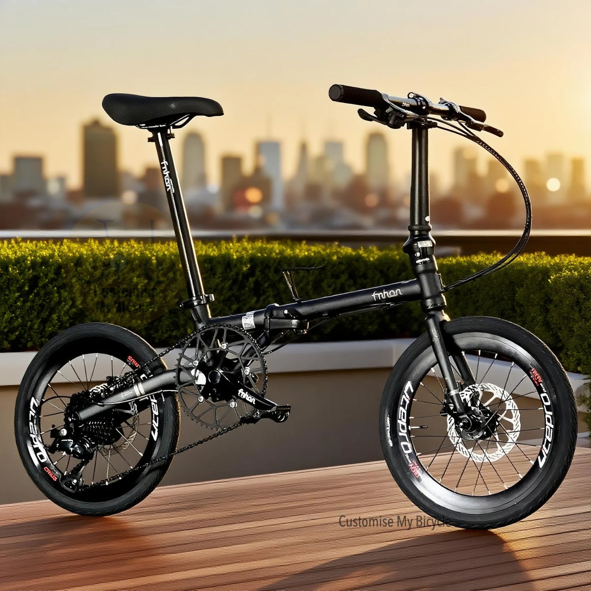 Folding Bike Fnhon Gust 18 Inch Matte Black Shimano 9 Speeds Lightweight Compact Foldable Bicycle Singapore
