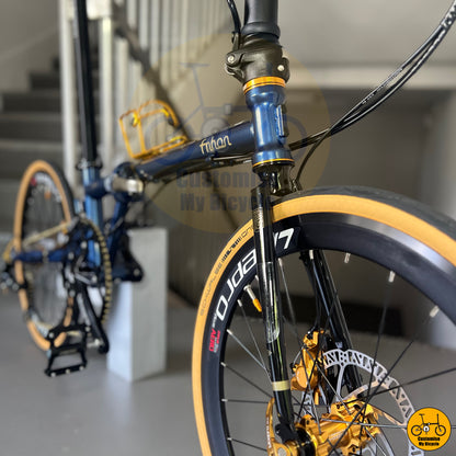 Lightweight foldable bicycle with road bike-inspired aerodynamic design
