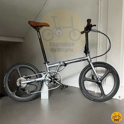 Fnhon Gust 22-inch Folding Bike – Sleek Battleship Grey Frame, Top Pick in Singapore
