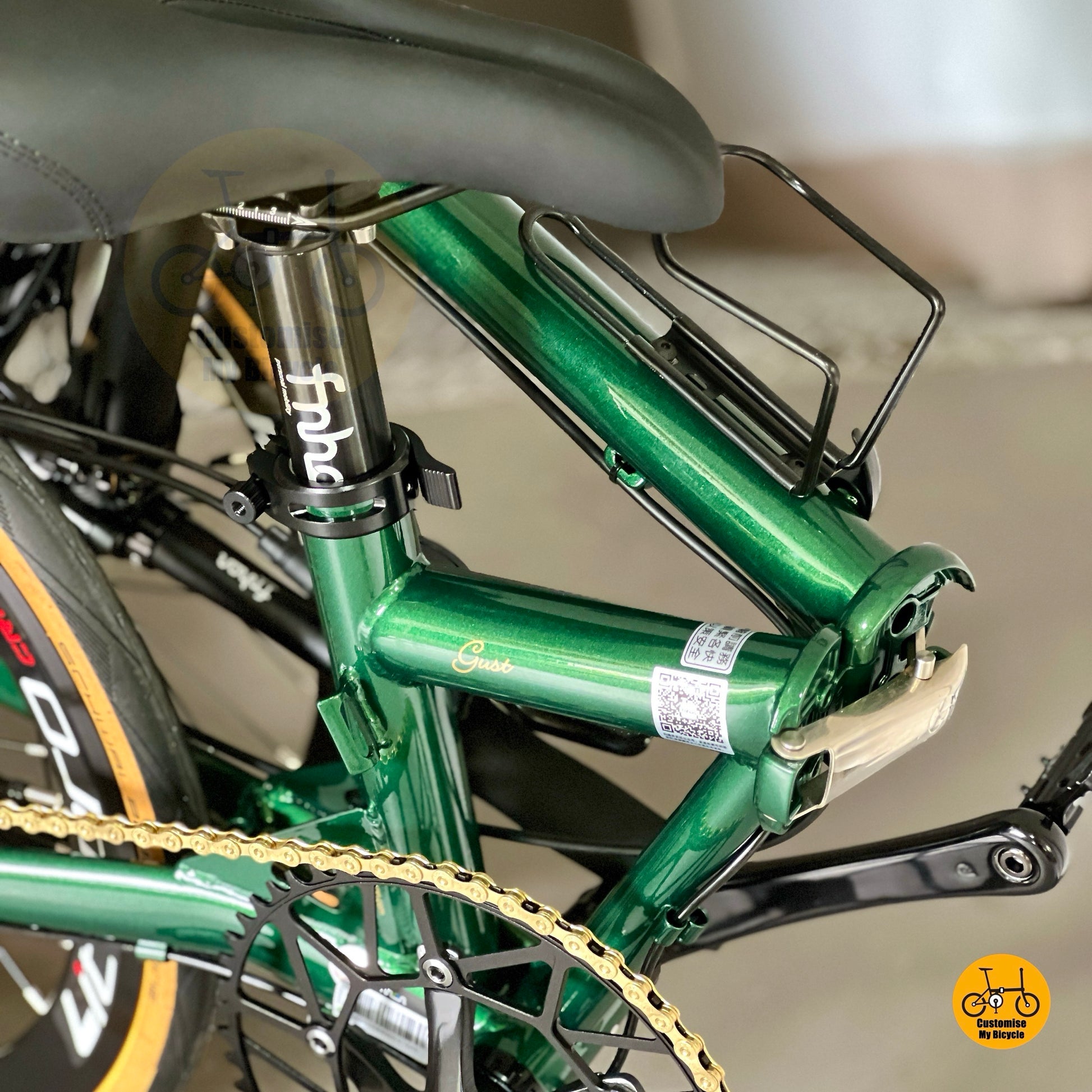 Fnhon Gust folding bicycle compact folding mechanism detail