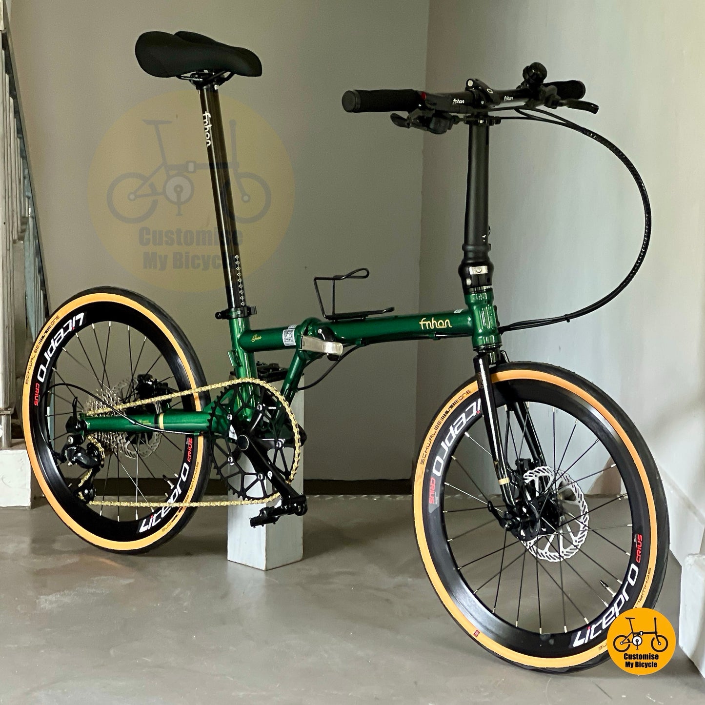 Fnhon Gust 22 Inch Folding Bike With Aero Wheels Shimano 9 Speed
