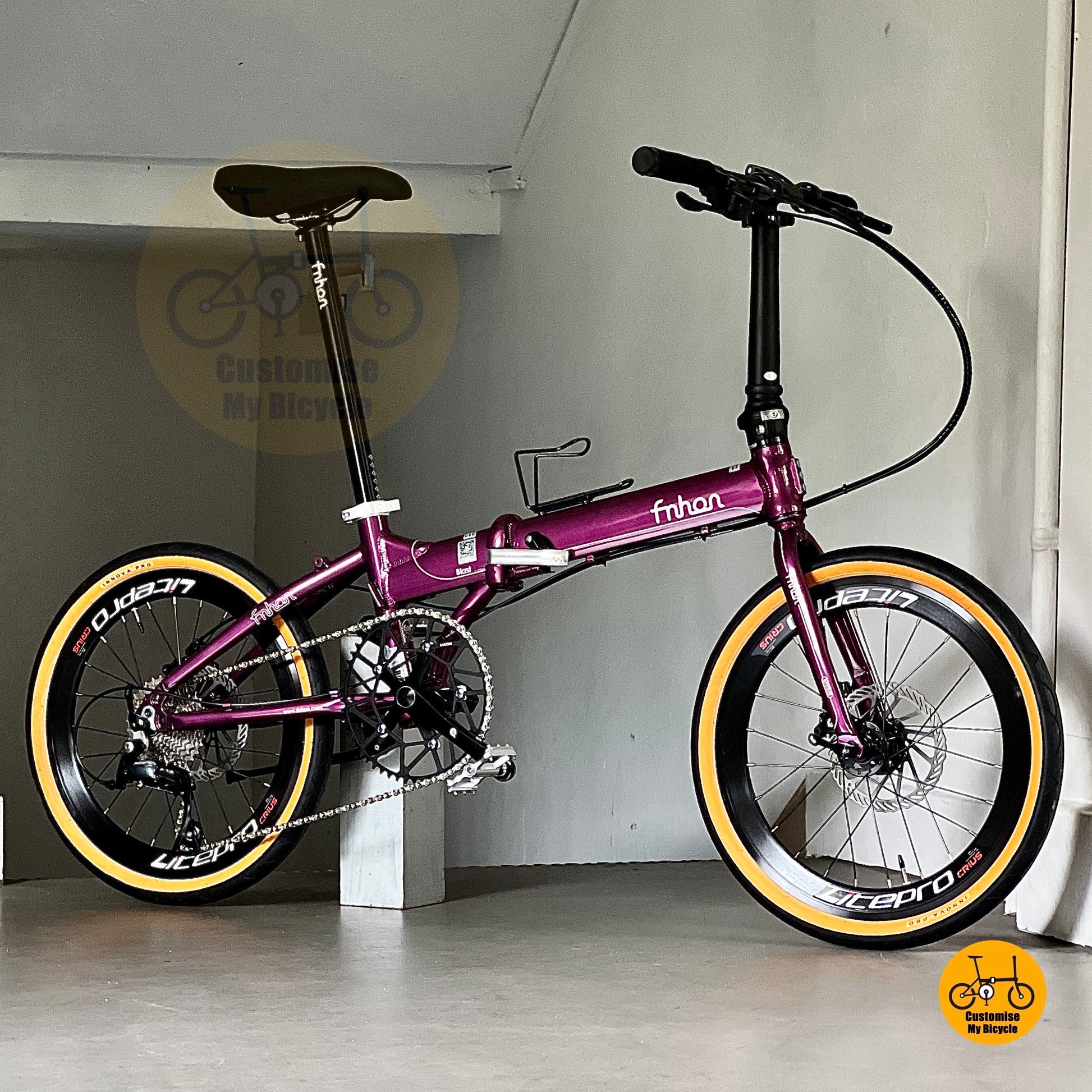 风行 Blast 20寸折叠自行车 皇家紫 禧玛诺9速 碟刹 铝合金轻量车架 Litepro轮组