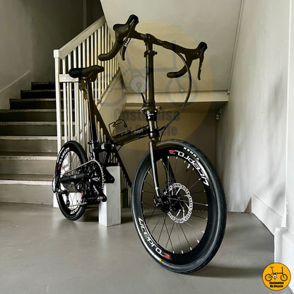 Fnhon Gust 22-inch Performance Folding Bike – Venom-Themed Fast Foldie
