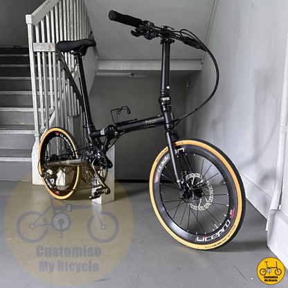 Fnhon Gust 20-inch City Foldie with Custom Black Cassette & Minimalist Design
