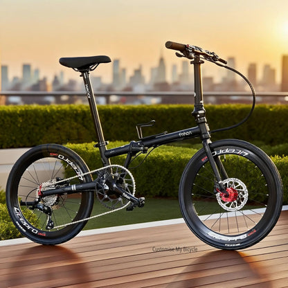 Folding Bike Fnhon Gust 22 Inch Matte Black Shimano 9 Speed Chromoly Steel Foldable Bicycle Singapore
