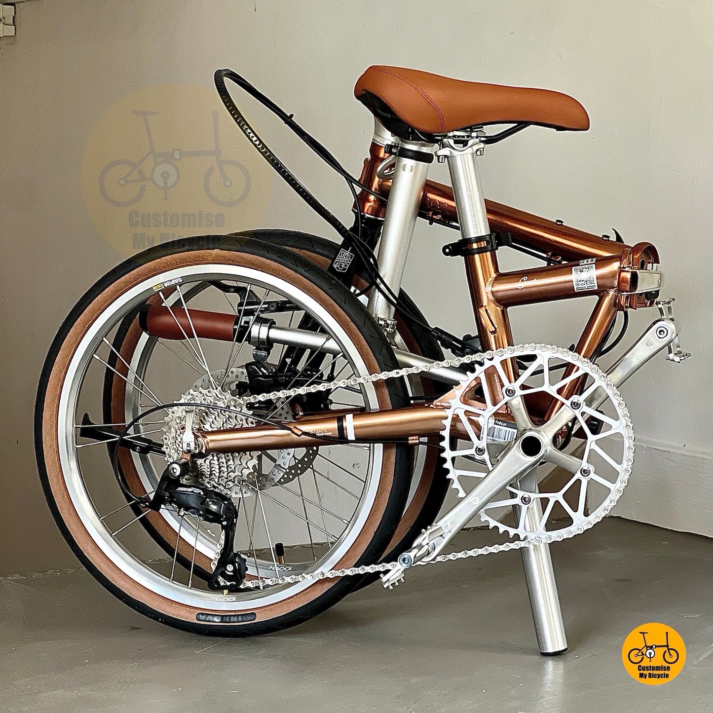 Folded size of fnhon gust 20-inch rose gold