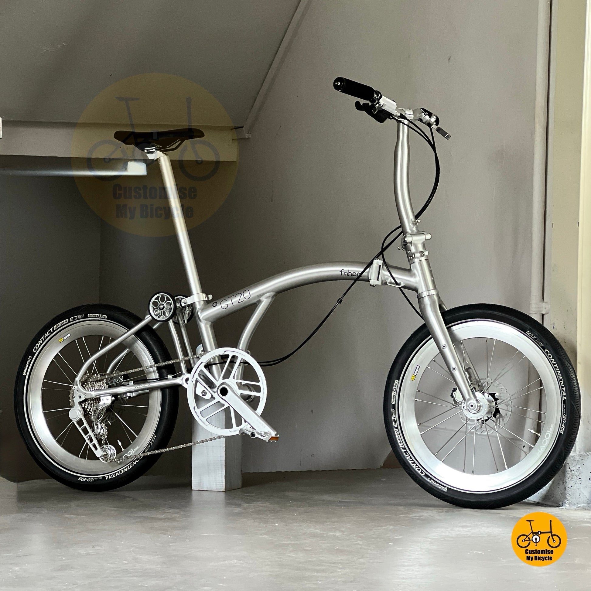 Basikal Lipat Fnhon GT20 20 Inci Dengan Shimano 10 Kelajuan Dan Brek Hidraulik
