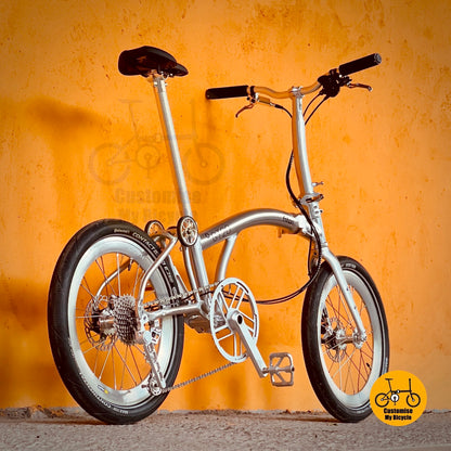 Basikal Lipat Fnhon GT20 Trifold 20" • Platinum Silver • Rangka Ringan • Brek Hidraulik • 10 Kelajuan
