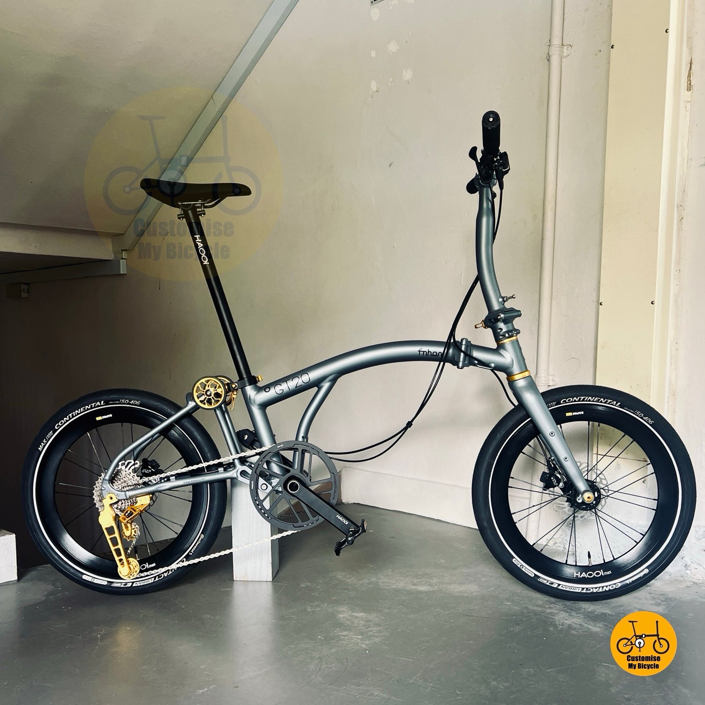 🔥PRE-ORDER🔥 Fnhon GT20 20” • Shimano 10s • Titanium Grey & Gold
