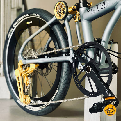 🔥PRE-ORDER🔥 Fnhon GT20 20” • Shimano 10s • Titanium Grey & Gold
