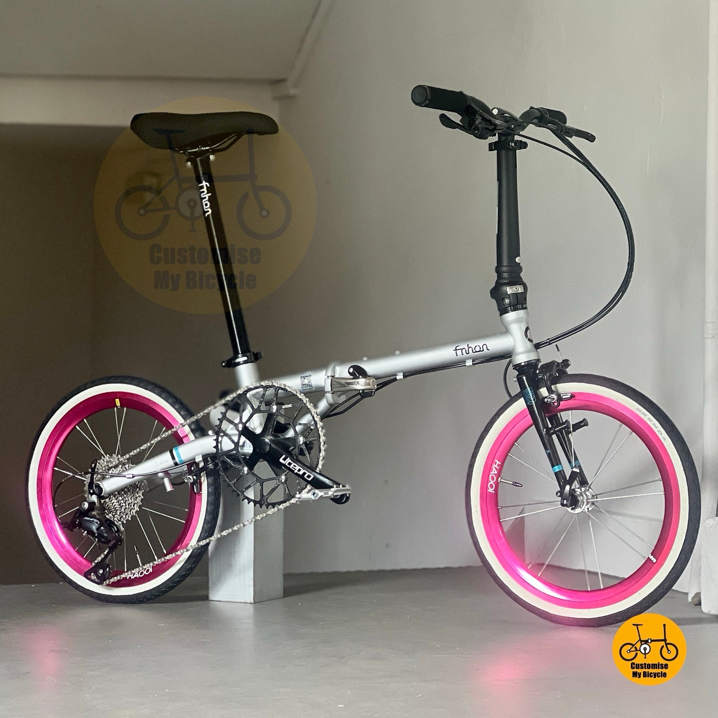 风行蚂蚁腿 18寸 折叠车 海豚灰 粉红圈 禧玛诺 9速 轻量 城市代步 小轮折叠车
16寸349