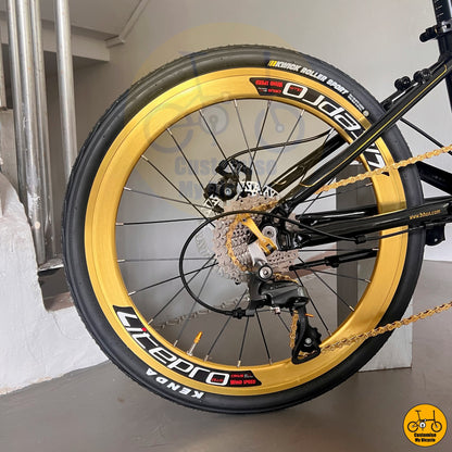 Litepro Quick Release Skewer Gold Colour on Smooth & Speedy Fnhon Monsoon 22-Inch Foldie – A Comfortable & Reliable Ride
