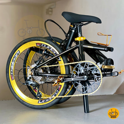 Basikal Lipat Fnhon Monsoon 22 Inci Rangka Aluminium Shimano 9 Kelajuan
