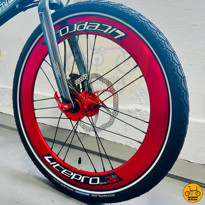 Schwalbe Marathon Tyre Fnhon Monsoon 20-Inch Foldable Bicycle – Anti-Puncture for Durability
