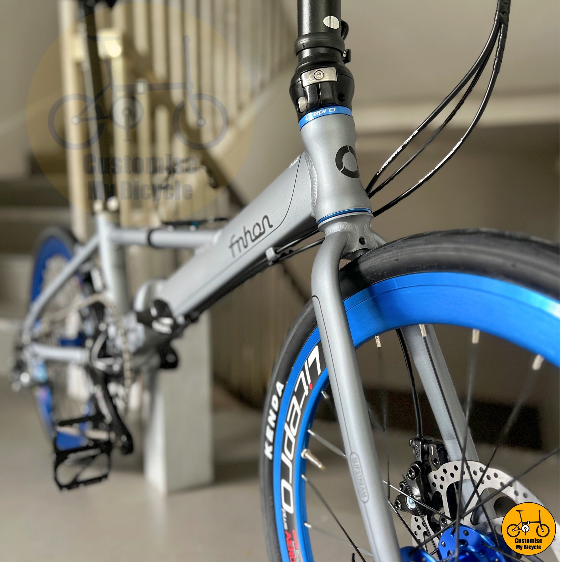 Blue Accents Edition Fnhon Monsoon 22-Inch Foldable Bicycle – A Stunning Foldie
