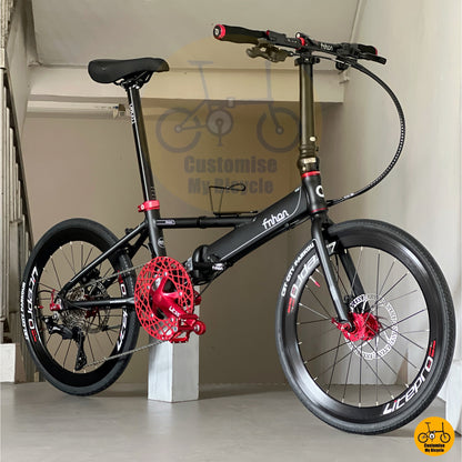 Basikal boleh lipat dengan bingkai berganda Fnhon Monsoon dan sistem brek hidraulik LITEPRO