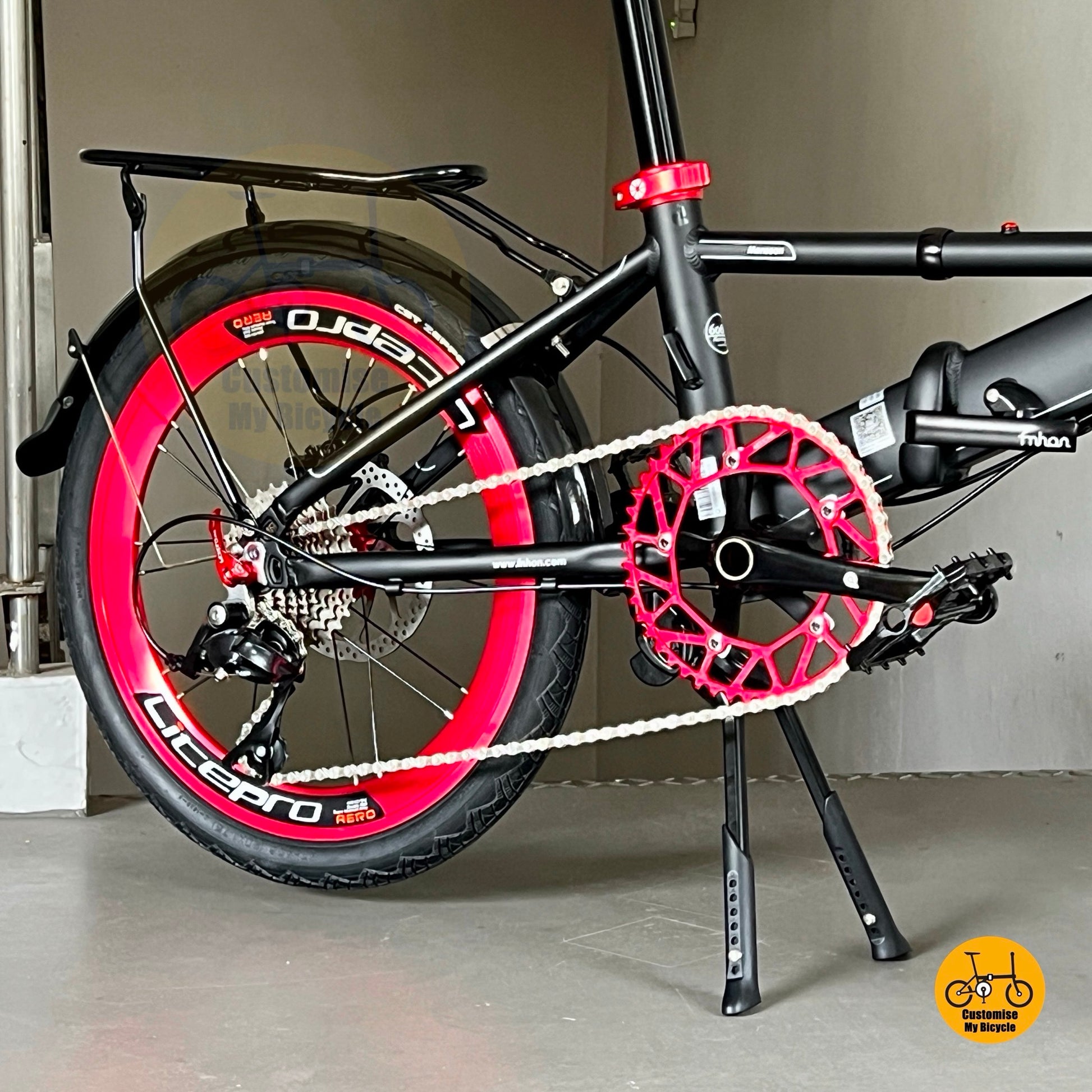folding bike rear rack  
