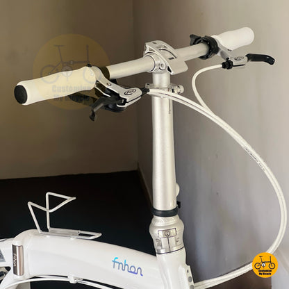 Fnhon Tornado handlepost adjustable stem folding bike cockpit detail

