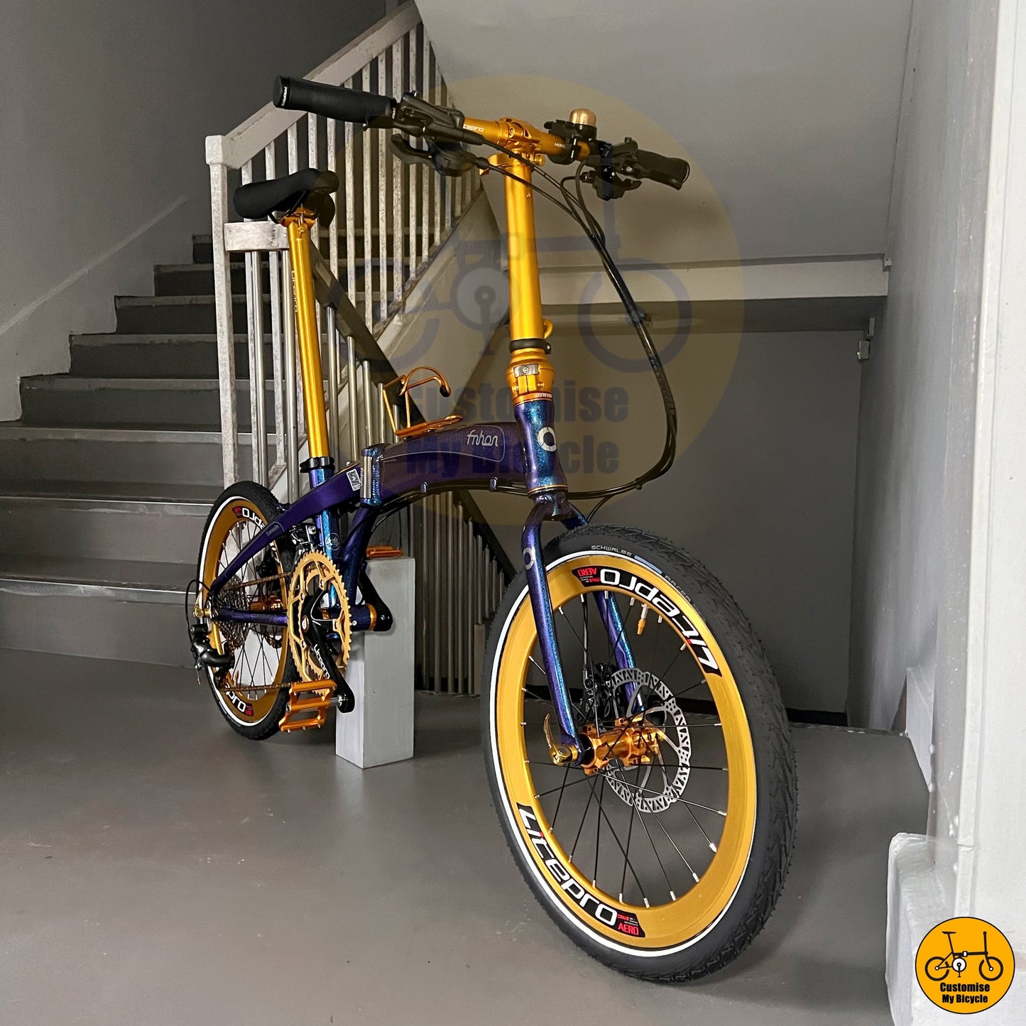 Golden Elegance Foldable Bicycle – Sleek Design & Reliable Performance
