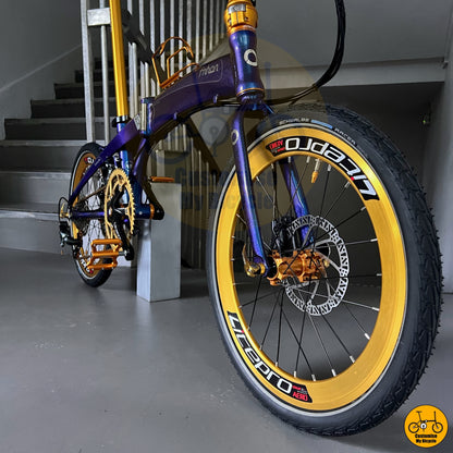 Schwalbe Marathon 406 Tyre on High-Performance Foldable Bicycle – Sleek, Fast & Feature-Packed
