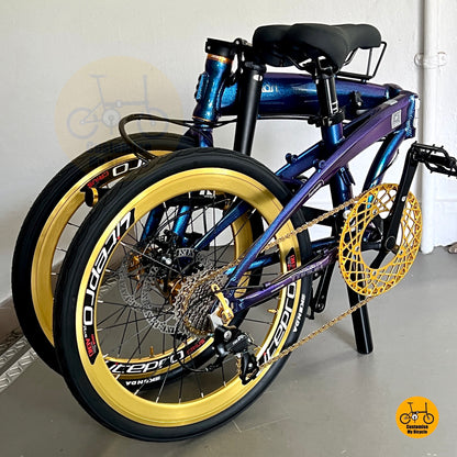 Fnhon Tornado commuter folding bike Chameleon Blue
