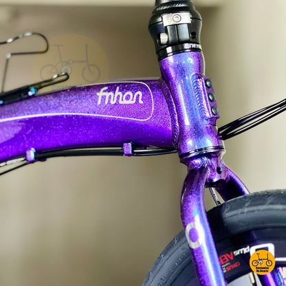 Fnhon Tornado foldable bicycle chameleon blue urban commute compact folding bike Singapore

