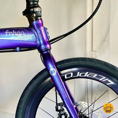 Fnhon Tornado foldable bicycle chameleon blue urban commute compact folding bike Singapore
