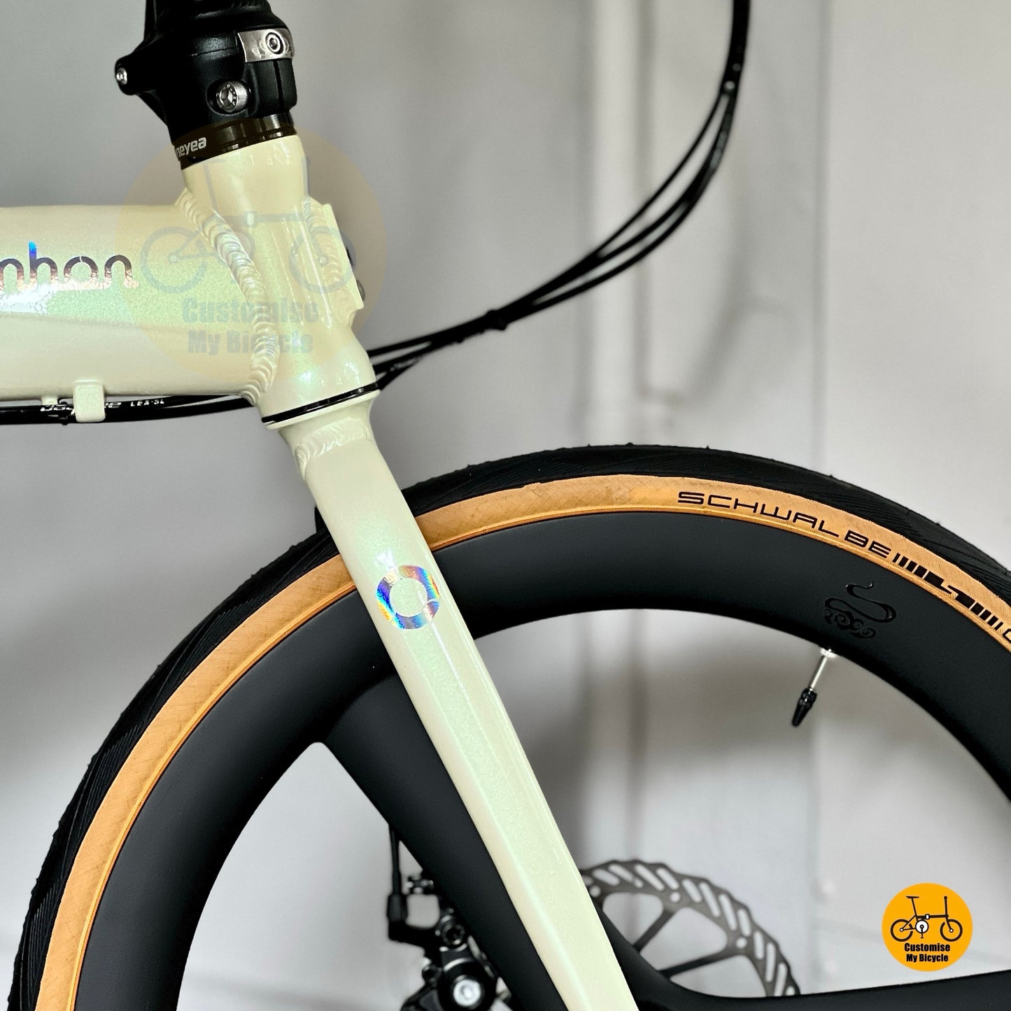 Crius trispokes wheels on Fnhon Tornado Beige foldie
