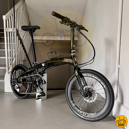 Shining Black Gold Frame – Foldable Bicycle with Elite Design

