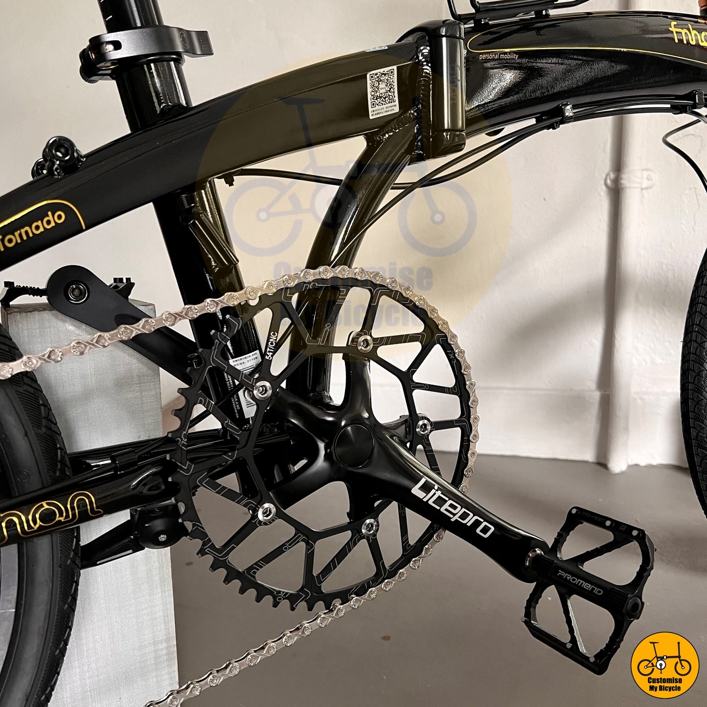 Litepro Hollowtech Crank on Compact & Premium Foldie – Best for Daily Commutes
