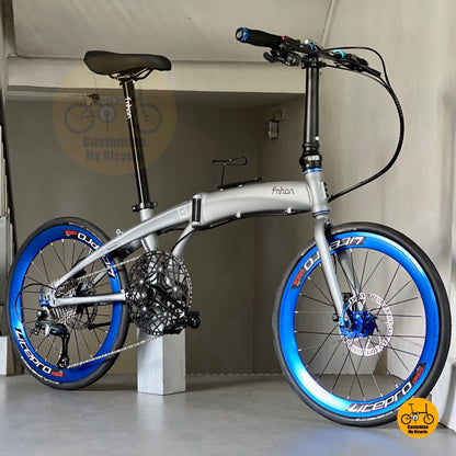 Fnhon Tornado 22 inch Folding Bicycle Battleship Grey Shimano Tiagra 10 Speed Lightweight Alloy
