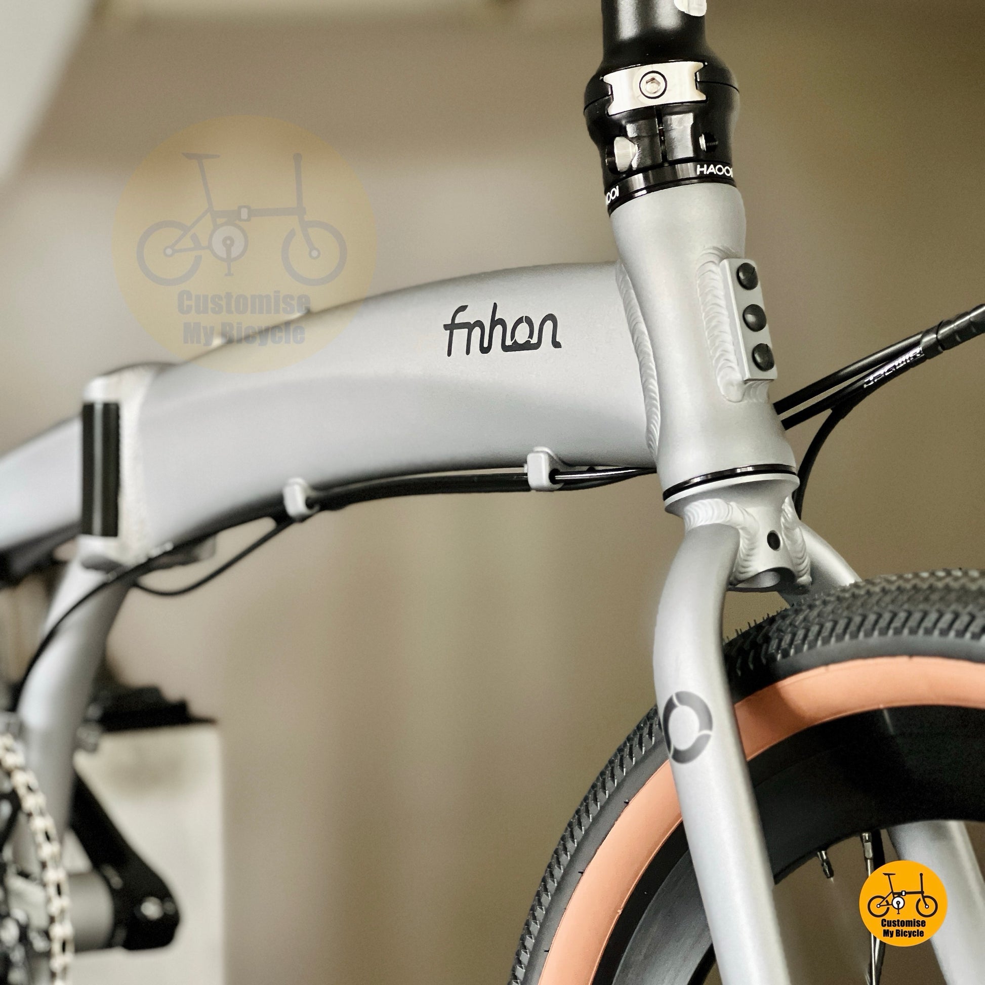 Battleship Grey frame finish detail aluminium alloy folding bicycle surface texture