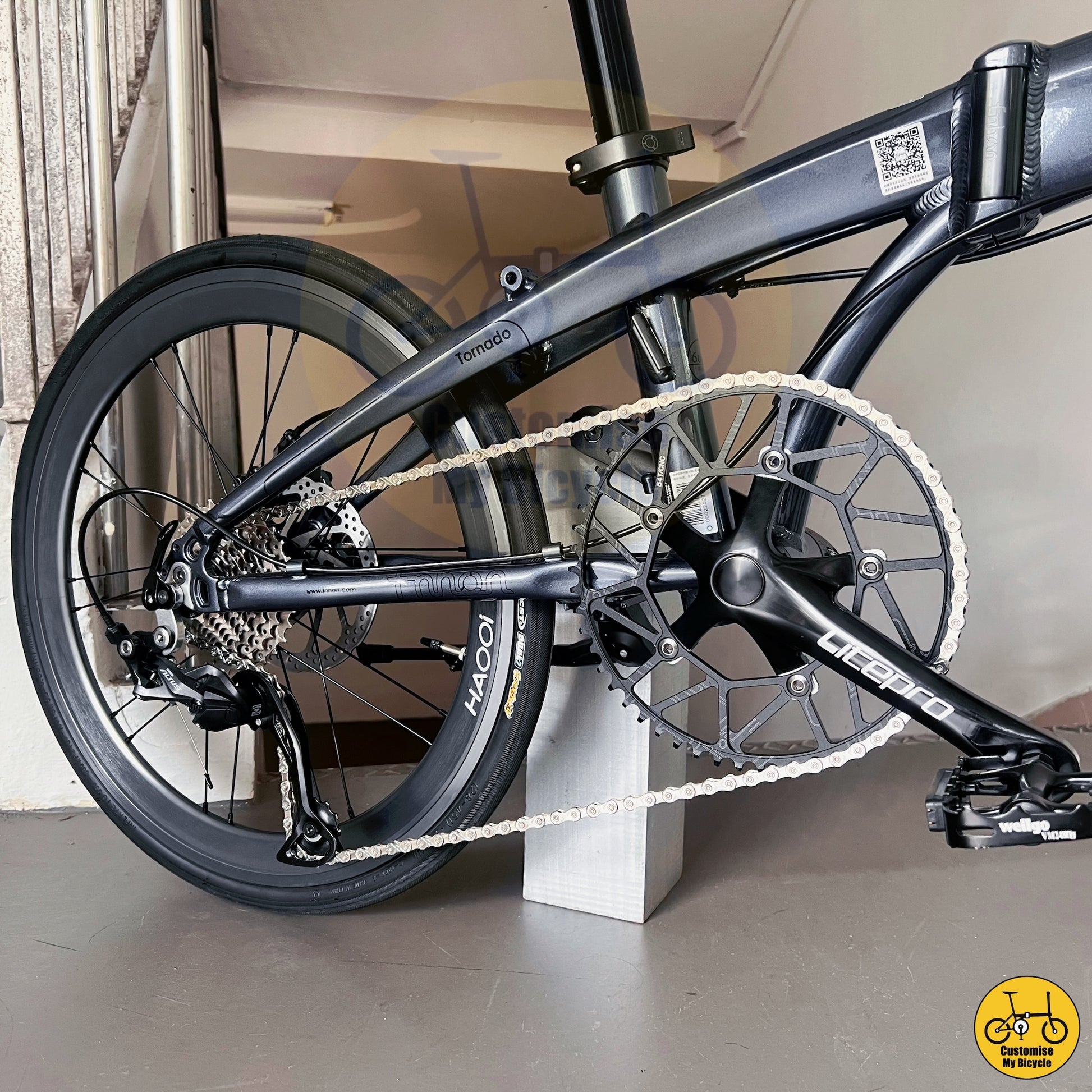 Drivetrain Setup on Fast & Convenient Foldie – Fold-and-Go with a Sturdy & Elegant Frame
