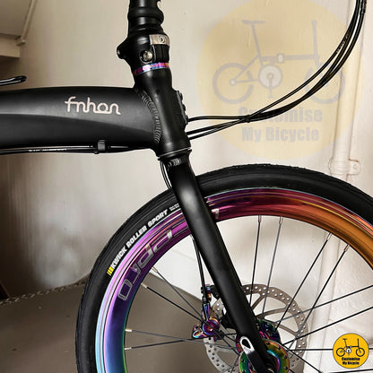Matte Black Folding Bike – Best Foldie with Aurora-Inspired Design
