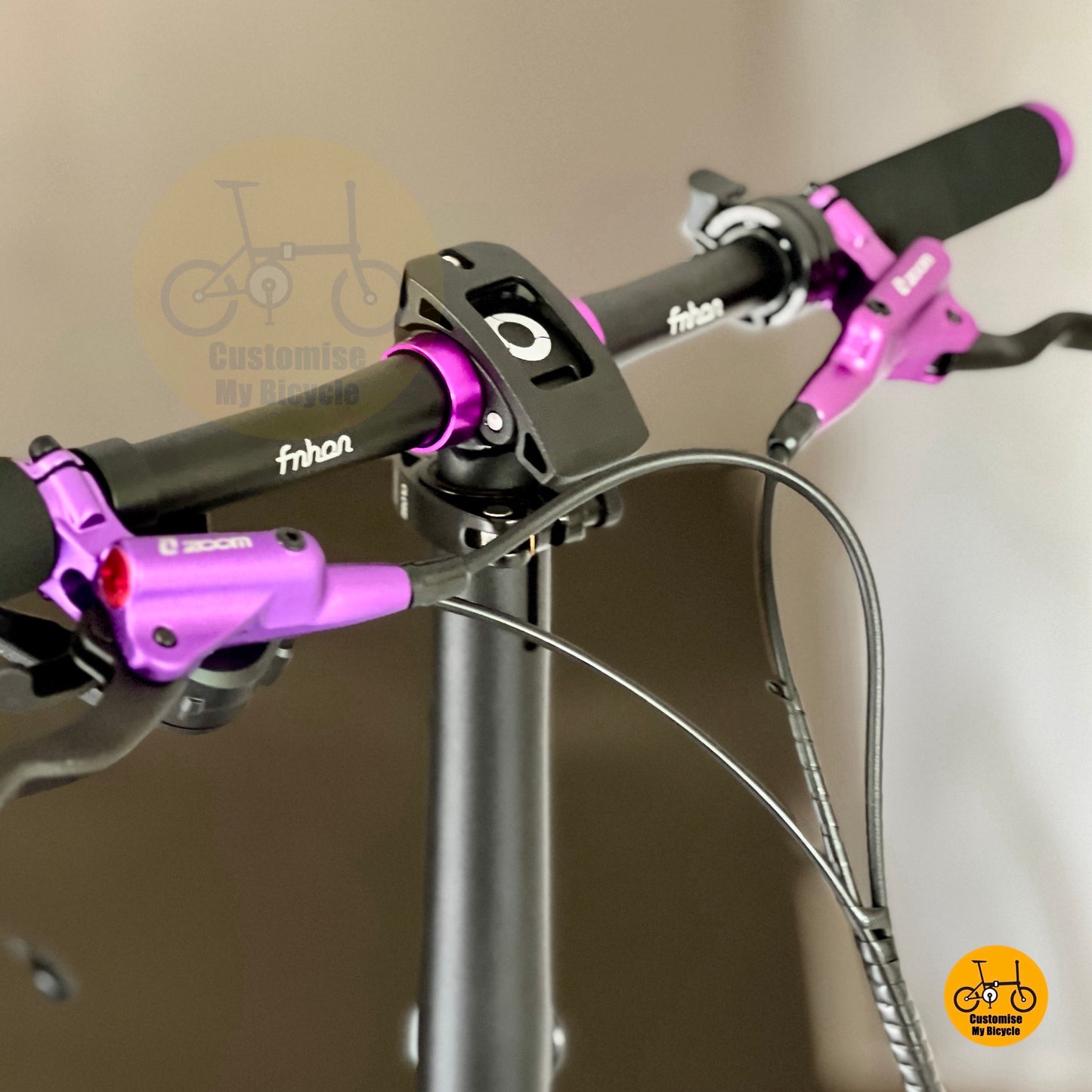 Fnhon Tornado foldie bike adjustable handlepost folding mechanism detail
