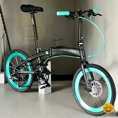 Shimano 9 Speed Fnhon Tornado Folding Bike Lightweight and Compact  
