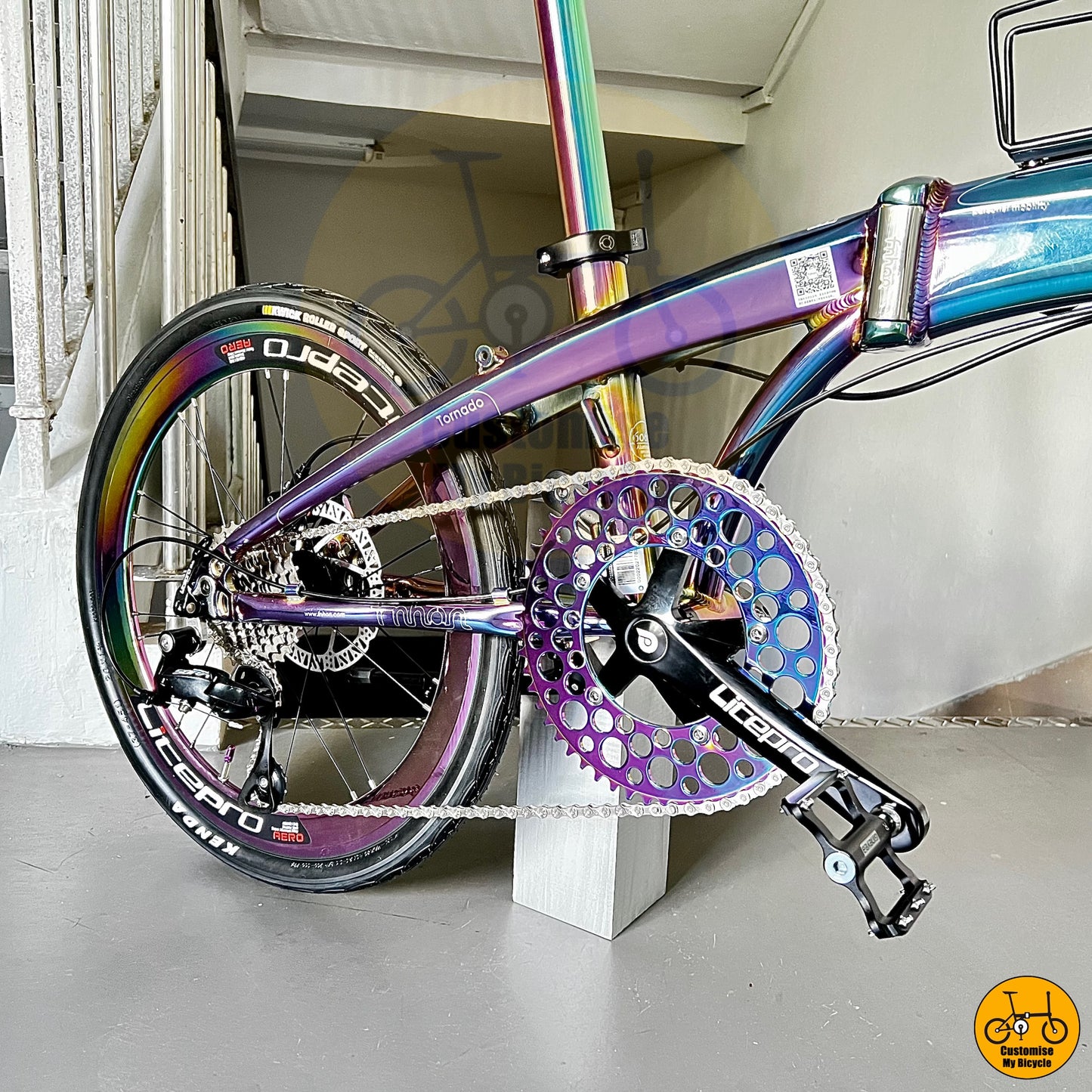 Full Oil Slick Frame Foldable Bike – High Performance & Compact Design
