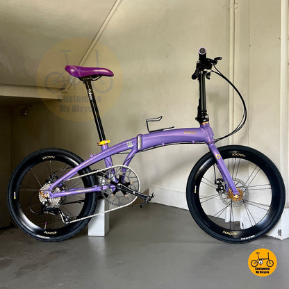 Buy Fnhon Tornado 22 Inch Velvet Purple Folding Bike With Litepro Components  
