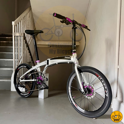 Fnhon Tornado 22” – Best Folding Bike with Hydraulic Brakes & Litepro Components
