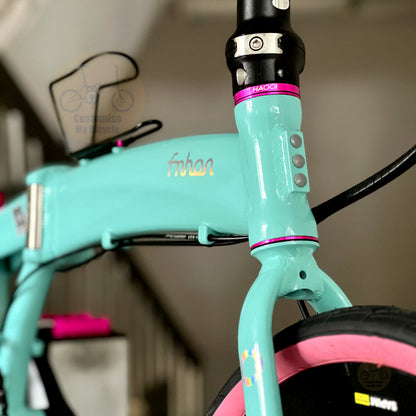 Fnhon Tornado 20" Turkish Blue folding bike with SHIMANO hydraulic disc brake