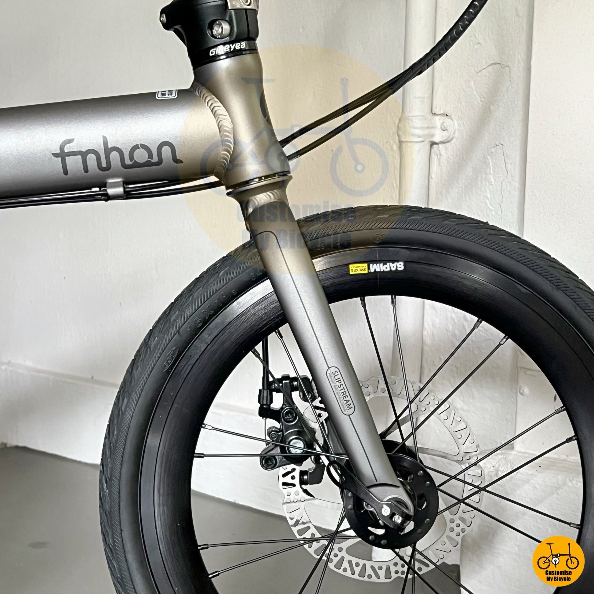 Fnhon Zephyr compact folding bike Battleship Grey easy carry urban folding bicycle
