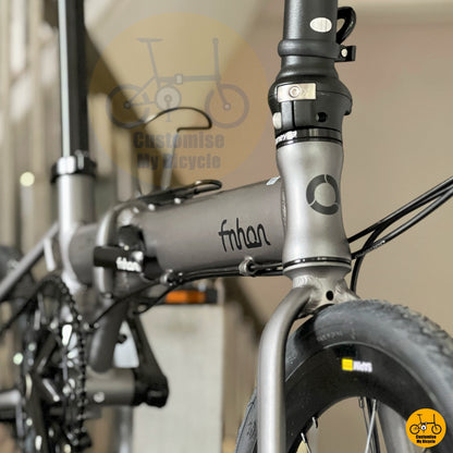 Fnhon Zephyr compact 16 inch 349 folding bike Battleship Grey urban commuter foldable bicycle
