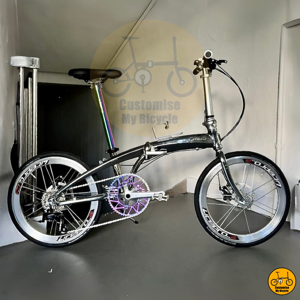 Crius Velocity 22-inch Folding Bicycle – Sleek & Stylish Design with Litepro Components
