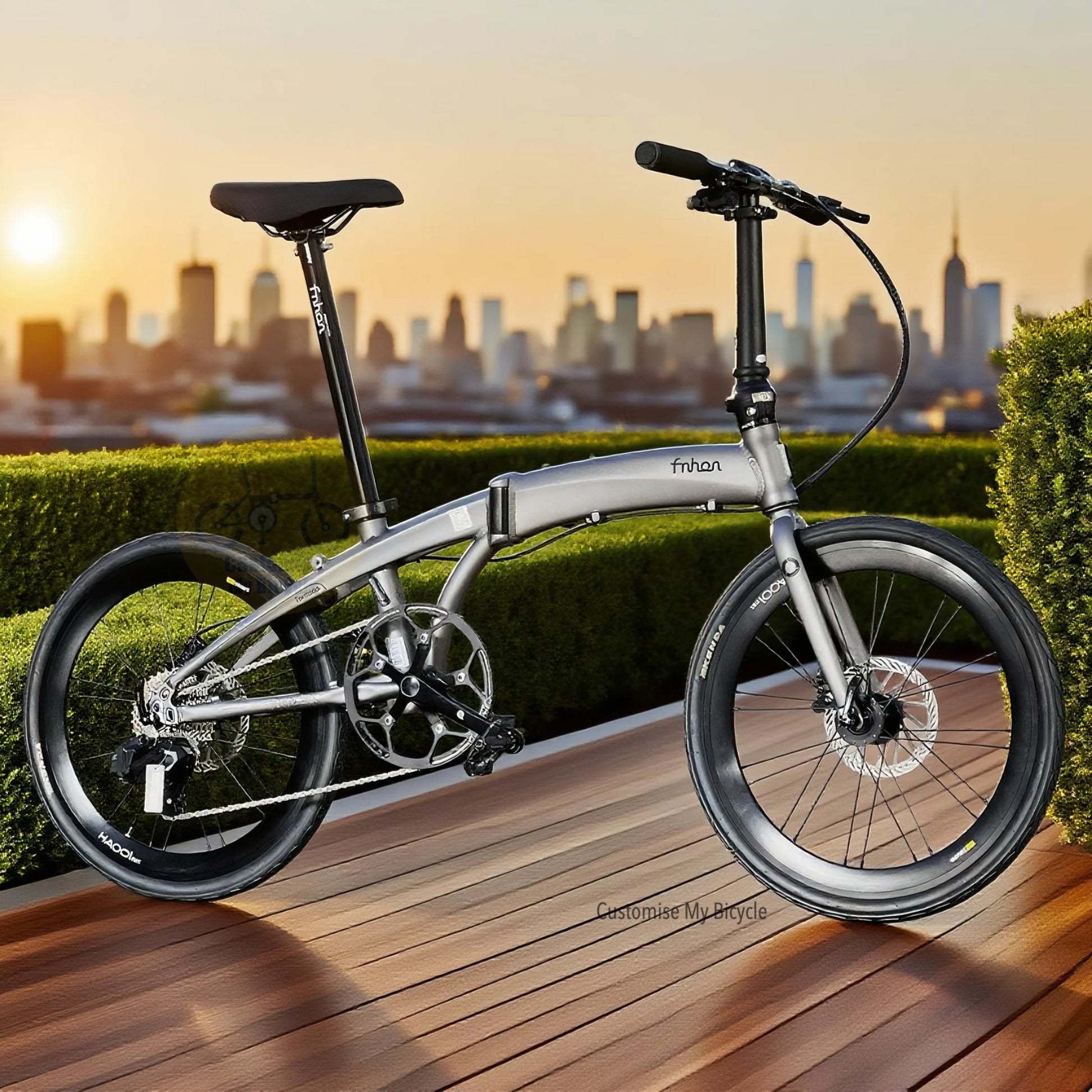 Folding Bike Fnhon Tornado 22 Inch Carbon Grey Wheeltop EDS OX2.0 Wireless 12 Gears Lightweight Performance Foldable Bicycle Singapore