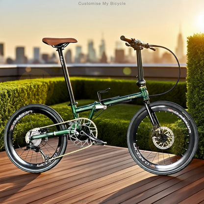Green colour folding bicycle